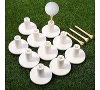 Rubber Golf Holder Set for Driving Range, Rubber Tees Practice for Golf Hitting Mats Outdoor Indoor, 1.5 Inch Holder Tees, Universal with Artificial Turf Golf Mats (10 Set)