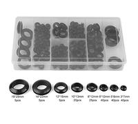 Rubber Grommet Assortment Set 180 Pieces With 8 Sizes For Wire Cable And Hose Protection Replacement Of Worn Grommets In Sheet Metal Firewalls And Faucets Includes Organized