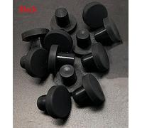 Rubber Grommet kit, 5pcs 10mm-15mm Round Solid Silicone Rubber Seal Hole Plugs Blanking End Caps Seal T Type Stopper (Color : Black, Size : 10mm(5pcs))