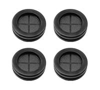 Rubber Grommet Set, 5cm/2in Double-Sided Black Firewall Hole Plug Round Dustproof Overcoil Kit for Wire Protection (4 Pack)