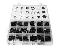 Rubber Grommet Wire Ring 250Pcs Electrical Gasket Seal Accessory Kit with Storage Box Durable Sturdy for Protecting Wires Through Metal Panels Black 18 Different Sizes 8.3x4.3x1.2