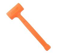 Rubber Hammer, 0.5-4LB Dead Blow Mallet Orange Soft Silent Rubber Hammer Install Multifunctional Wood Flooring No Elasticity(0.5 LB)