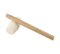 Rubber Hammer 1PCS Wood Handle White Rubber Hammer for Tile Installation Floor Home Decor Back Massage Tool Supplies