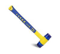 Rubber Hammer Double-Faced Soft Hammer Mallet Double Face Hammer with Ergonomic Anti-Shock/Slip Handle for Jewelry Leather Crafts Woodworking Camping