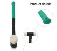 Rubber Hammer for Tiling and Floor Leveling, 32MM 35MM 38MM Sizes, Non-Elastic Forged High Carbon Steel Head with Nylon Construction, Suit(35MM)