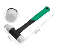 Rubber Hammer for Tiling and Floor Leveling, 32MM 35MM 38MM Sizes, Non-Elastic Forged High Carbon Steel Head with Nylon Construction, Suit(38MM)
