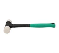 Rubber Hammer for Tiling and Floor Leveling, 32MM 35MM 38MM Sizes, Non-Elastic Forged High Carbon Steel Head with Nylon Body, Green/Black/White(35MM)