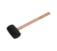Rubber Hammer, Leather Black Wooden Handle Shelf Furniture Installation Board Camping Mallet
