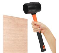 Rubber Hammer - Soft Face Mallet with Fiberglass Handle | Heavy Duty Rubber Mallet for Setup, Landscaping, Flooring Installation, Camping Equipment and B Projects