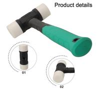 Rubber Hammer Tiles Knocking Floor Decoration Leather Rubber Nylon Hammer Suitable for Home Features Non-Elastic Installation No Damage When Knocked (35mm)