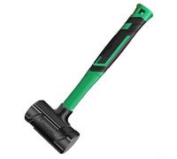 Rubber Hammer with Non-Elastic Oil-Resistant Head, Fibre Handle and Shockproof Design for Floor Tile, Furniture Installation and Home Decoration(0.5LB)