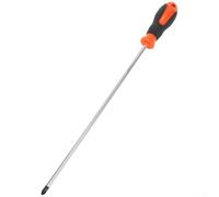 Rubber Handle 12 Inch Magnetic Screwdriver, Perfect for Working in Difficult Access Areas (Cross Screwdriver)