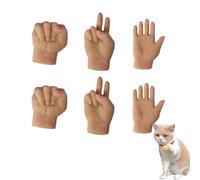 Rubber Hands for Cats, Plastic Hands for Cats, Hands for Cats, Mini Hands for Cats, Tiny Hands for Cats, Tiny Hands for Fingers, Little Hands for Cats, Mini Human Hands for Cats,Small Hands (G*6)