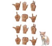 Rubber Hands for Cats, Plastic Hands for Cats, Hands for Cats, Mini Hands for Cats, Tiny Hands for Cats, Tiny Hands for Fingers, Little Hands for Cats, Mini Human Hands for Cats,Small Hands (Mix*12)