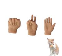 Rubber Hands for Cats, Plastic Hands for Cats, Hands for Cats, Mini Hands for Cats, Tiny Hands for Cats, Tiny Hands for Fingers, Little Hands for Cats, Mini Human Hands for Cats,Small Hands (3*A)