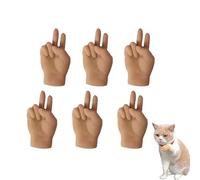 Rubber Hands for Cats, Plastic Hands for Cats, Hands for Cats, Mini Hands for Cats, Tiny Hands for Cats, Tiny Hands for Fingers, Little Hands for Cats, Mini Human Hands for Cats,Small Hands (E*6)