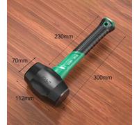 Rubber Head Mallet Hammer for Elastic Tile Installation and Gentle Tasks - Non-Damaging Tool for Woodworking, Camping & DIY (B)