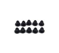 Rubber Hole Stopper Black Silicone Tapered Plug with Flanged Collar, 10 Pack Opening Cover for Panels and Hardware Tapered Hole Plug Silicone Blanking Panel Opening Cover Push in Sealing Masking Pipe