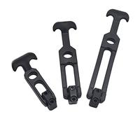 Rubber Hood Catch Flexible T-Handle Hasp Rubber Flexible Draw Latches with Brackets for Tool Box Vehicle Engine 1Pcs(200mm)