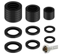Rubber Hose Washer 24pcs Plastic Flat O-ring Gasket, Tap Sealing Rings Hose Rubber Shower Hose Washers Tap Connector Washers for Connecting for Pipes, Faucets, Mechanical Repair