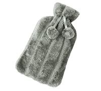 Rubber Hot Water Bag with Soft Warm Plush Cover, 2L Actual Capacity, 1.75L Available Capacity, Easy Water Filling, High Temperature, Slow Heat Dissipation, Not Easy to Leak When Swayin