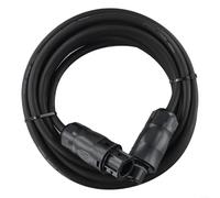 Rubber Insulated Connection Cable with BC01 Female to Extension Adapter for Inverter Power, 3 Core 3 Pin Cable with PE, Resistant to Outdoor Weather Conditions (5 meter)
