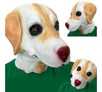 Rubber Johnnies Johnniesfx, GOLDEN LABRADOR MASK, Latex MASK, BEIGE, One Size, Animal MASKS, Farm, DOG, Halloween MASKS, Fancy Dress, CANINE, Dress Up, Adult