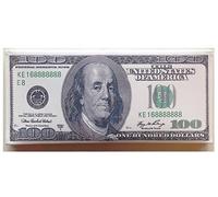 Rubber Johnnies TM Fake Bank Note Wallet, Dollar 100, Hand Stitched, Adult, Note Pockets, Funny Gifts