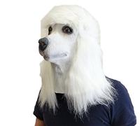Rubber Johnnies TM Pink White and Black Poodle Masks Latex Dog fancy Dress Costumes