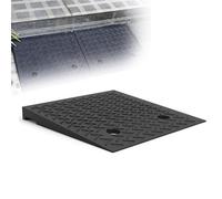 Rubber Kerb Ramp Portable Threshold Slope Ramp Heavy Duty Non Slip Transition Ramp For Wheelchairs Mobility Scooters Motorcycles And Cars Black Height 14cm/5.5inch