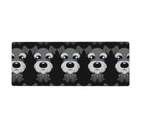 Rubber Keyboard pad 12x31.5in WHJDPP Adorable Schnauzer Pattern Soft and Thick to Protect The Desktop for Office Computer Study
