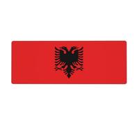 Rubber Keyboard pad 12x31.5in WHJDPP Albanian Flag Pattern Soft and Thick to Protect The Desktop for Office Computer Study