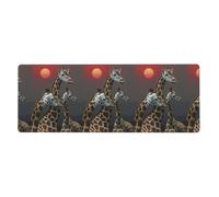 Rubber Keyboard pad 12x31.5in WHJDPP Giraffe at Sunset Pattern Soft and Thick to Protect The Desktop for Office Computer Study