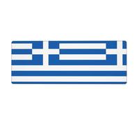 Rubber Keyboard pad 12x31.5in WHJDPP Greek Flag Pattern Soft and Thick to Protect The Desktop for Office Computer Study