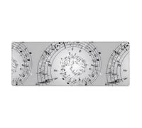 Rubber Keyboard pad 12x31.5in WHJDPP Music Note Wall Pattern Soft and Thick to Protect The Desktop for Office Computer Study