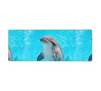 Rubber Keyboard pad 12x31.5in WHJSHOP Adorable Dolphin Prints Soft and Thick to Protect The Desktop for Office Computer Study