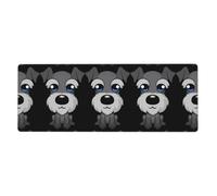 Rubber Keyboard pad 12x31.5in WHJSHOP Adorable Schnauzer Prints Soft and Thick to Protect The Desktop for Office Computer Study