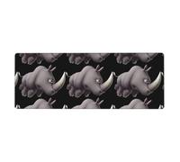 Rubber Keyboard pad 12x31.5in WHJSHOP Angry Rhino Prints Soft and Thick to Protect The Desktop for Office Computer Study