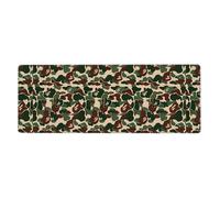 Rubber Keyboard pad 12x31.5in WHJSHOP Aniaml Camouflage Green Prints Soft and Thick to Protect The Desktop for Office Computer Study