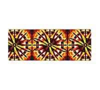 Rubber Keyboard pad 12x31.5in WHJSHOP Burning Totem Printed Soft and Thick to Protect The Desktop for Office Computer Study