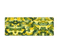 Rubber Keyboard pad 12x31.5in WHJSHOP camo Yellow & Green Printed Soft and Thick to Protect The Desktop for Office Computer Study