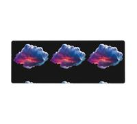 Rubber Keyboard pad 12x31.5in WHJSHOP Colorful fire Clouds Printed Soft and Thick to Protect The Desktop for Office Computer Study