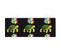 Rubber Keyboard pad 12x31.5in WHJSHOP Flying Little Turtle Printed Soft and Thick to Protect The Desktop for Office Computer Study