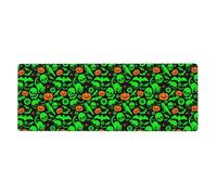 Rubber Keyboard pad 12x31.5in WHJSHOP Green Ghost Horror Halloween Pumpkin Prints Soft and Thick to Protect The Desktop for Office Computer Study