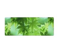 Rubber Keyboard pad 12x31.5in WHJSHOP Green Leaf Nature Prints Soft and Thick to Protect The Desktop for Office Computer Study