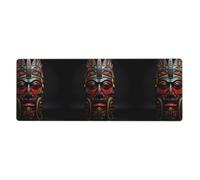 Rubber Keyboard pad 12x31.5in WHJSHOP Mysterious Totems Printed Soft and Thick to Protect The Desktop for Office Computer Study
