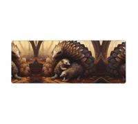 Rubber Keyboard pad 12x31.5in WHJSHOP Pangolin Parenting Print Printed Soft and Thick to Protect The Desktop for Office Computer Study