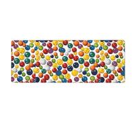 Rubber Keyboard pad 12x31.5in WHJSHOP Pickleball Balls Colors Pattern Printed Soft and Thick to Protect The Desktop for Office Computer Study
