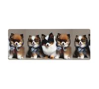 Rubber Keyboard pad 12x31.5in WHJSHOP Pomeranians Puppies and Point Printed Soft and Thick to Protect The Desktop for Office Computer Study