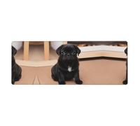 Rubber Keyboard pad 12x31.5in WHJSHOP puppys Pug Printed Soft and Thick to Protect The Desktop for Office Computer Study